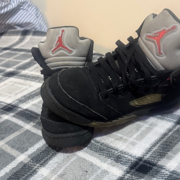 Jordan Black and Red Kids Sneakers